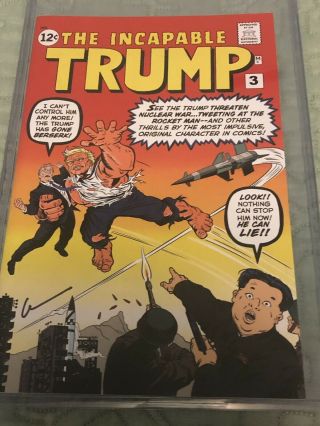 Incapable Trump 3 Issue 3 Nycc Exclusive Signed By Artist Combo & Signed Poster