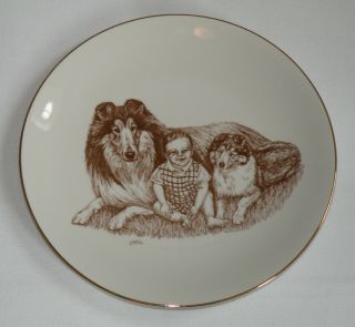 Retired Laurelwood Fine China Collie Collector Plate 1991