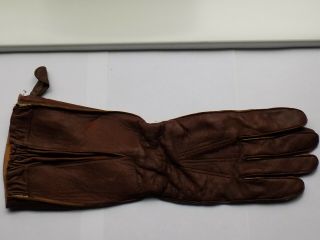 Vintage Ww2 Raf Air Ministry Leather Flying Gauntlet Glove Size 9/2 - Single Rh