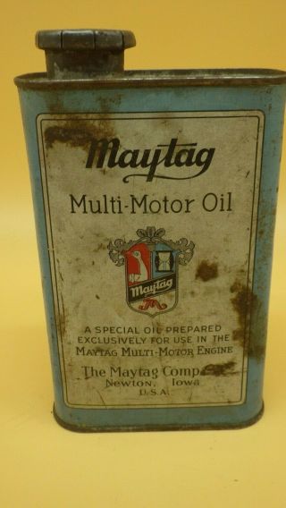Vintage Maytag " Multi - Motor " Oil One Quart Can Newton,  Iowa