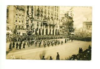 Rppc Wilson Inaugural Parade At Willard Hotel Washington,  Dc March 4,  1913