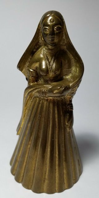 Brass Bronze Metal Lady Bell - Ethnic Woman (ar)
