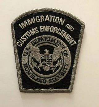Ice - Immigration & Customs Enforcement Grey Patch W/hook On Collector’s Item Only