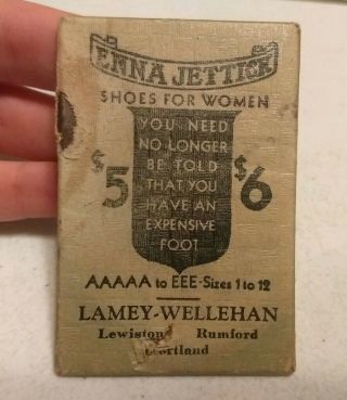 Vtg Enna Jettick Lamey - Wellehan Shoes Lewiston Rumford Cortland Maine Mirror