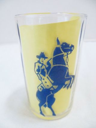 1836 - 1936 Texas Centennial Exposition Dallas Blue Souvenir Juice Glass