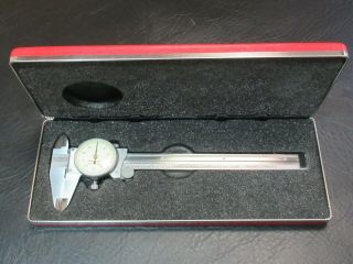 Vintage Starrett 6 " Inch No.  120.  001 Dial Caliper Machinist Tool With Case