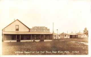 Mn - 1937 Real Photo Cut Foot Sioux Inn At Deer River,  Minnesota - Itasca County