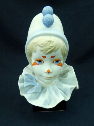 Cybis 1976 Funny Face Porcelain Figurine Child Clown Head 10.  5 " Bust Signed