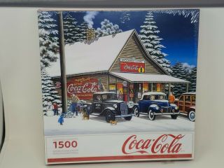 Coca - Cola Springbok Puzzle 1500 Piece Holiday Tidings Christmas