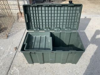 Hardigg Tl500i Hard Plastic Case Lockable Waterproof Military Green Box W/ Tray
