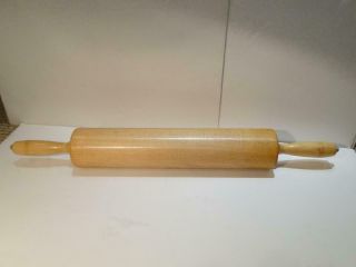 Vintage Thorpe Rolling Pin 15 " Barrel 25 " Overall Length Heavy Rolling Pin