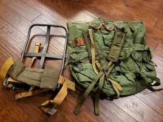 Complete Usgi Od Green Lc - 1 Large Alice Field Pack With Frame,  Kidney,  Straps