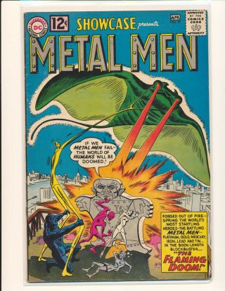 Showcase 37 - 1st Metal Men G/vg Cond.  Piece Out Of Back Cover
