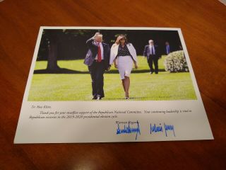 President Donald Trump & Melania Trump Signed 8x10 Photograph Dual Autograph