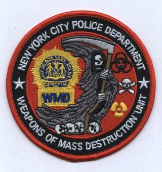 Commemorative Patch: York City Police Dept - Weapons Of Mass Destruction
