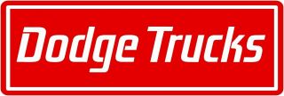 Dodge Trucks Marquee Style Metal Sign: 6 " X 18 " Long - Ships