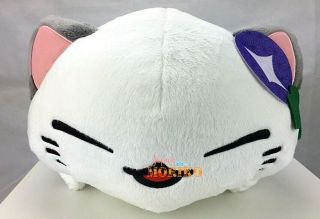 Furyu Nemuneko Japanese Pattern Plush Nemuneko Smiling Cat Stuffed Nwt