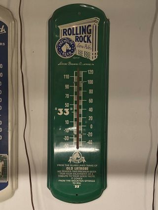 Vintage Rolling Rock Advertising Thermometer