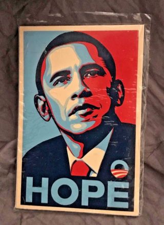 Authentic 2008 Barack Obama " Hope " 4x6 Shepard Fairey Sticker Obey Giant Art