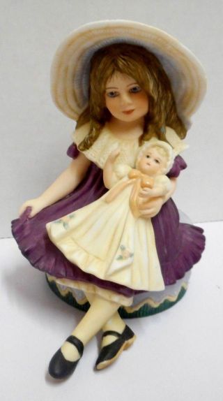Jan Hagara Elaina Figurine S20619 1530/7500 Victorian Style Girl Holding Doll