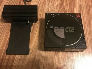 Vintage 1985 Sony D - 5a Compact Cd Player & Sony Ac - D50 Ac Power Adaptor