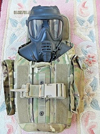British Army Gsr Gas Mask (size 2/2,  Or 3/3) Both Filters & Good Haversack