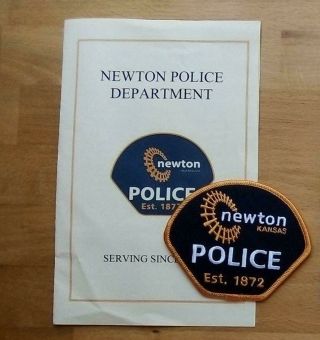 Patch Police Newton Kansas Ks,  Presentation Folder Booklet