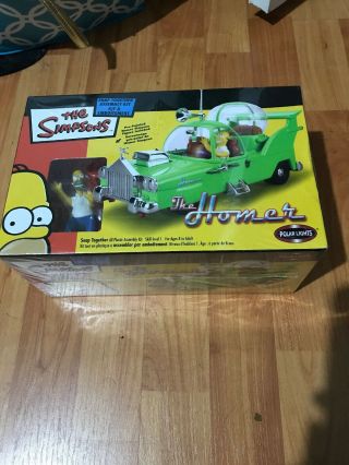 The Simpsons 2005 " The Homer " Car By Polar Lights Snap Together Assembly Kit