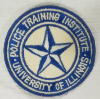 University Of Illinois Police Training Institute Patch Vintage