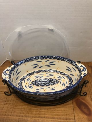 Temptations Old World Blue Oval Dish Set