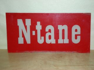 N - Tane Gas Pump Ad Glass Vintage Shape