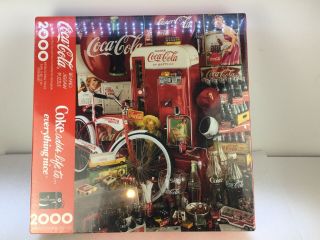 Coca Cola Jigsaw Puzzle 2000 Piece - Coke Adds Life To Everything - 1991