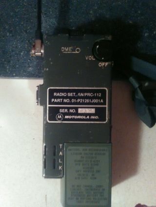 An/prc - 112 Made By Motorola.  Pilots Rescue Radio.