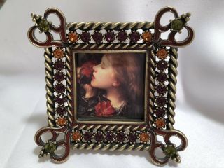 Jay Strongwater 2015 Enamel & Crystal Picture Frame