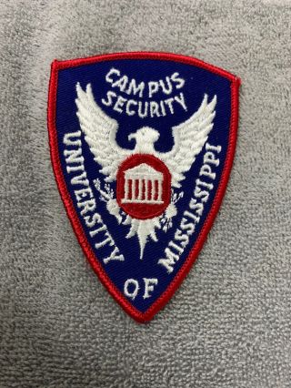 University Of Mississippi Sec Campus Security Police Law Enforcement Patch