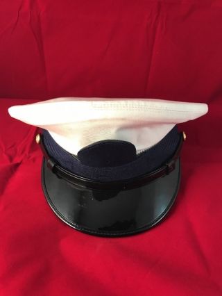 U.  S.  Navy Dress Cap Bancroft Size 7 Vintage Military Hat Chief Petty Officer
