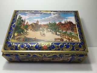 E.  Otto Schmidt Lebkuchen Und Honig 8500 Nurnberg 1990 Made In Germany Tin Box