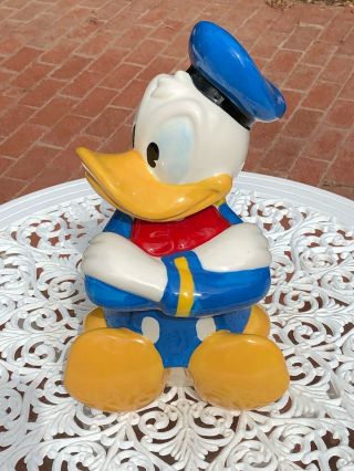 Donald Duck Ceramic Cookie Jar By Treasure Craft Mib