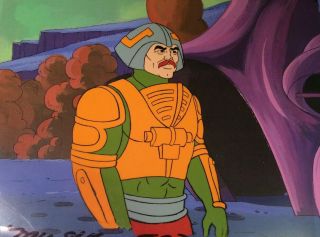 He Man Motu Production Animation Cel Of Man - At - Arms