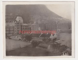 Hong Kong " A View Of The Praya " Hms Birmingham Vintage Photograph 1937 - Z