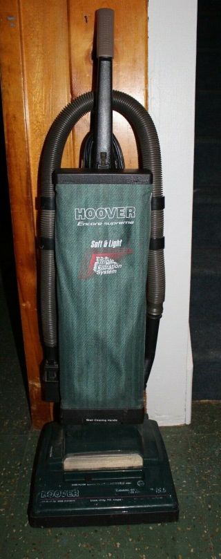 vintage hoover upright elite / encore supreme soft & light vacuum cleaner u4293 2