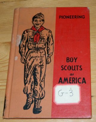 Pioneering Merit Badge Booklet Bound In Hardcover.  Boy Scouts Or America.  1942
