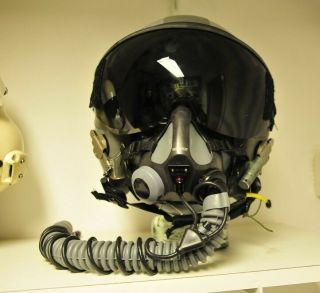 Gentex Hgu - 55/p Flight Helmet Size Large With Mbu - 20/p Oxygen Mask Large Wide