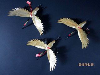 Three Small Flying Geese Decorations.