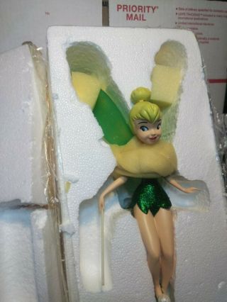 Disney Store Tink Tinkerbell Tree Topper Christmas Fairy Green Holiday Decor 3