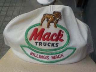 Vintage Mack Hat Disinegrated Foam Trucker Cap 157 Truck Billings