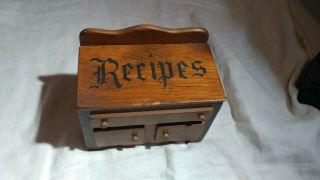 Vintage Wooden Recipe Box From The Pohlson Galleries