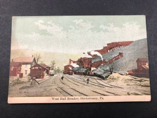 Shickshinny Pa West End Coal Breaker Mining Winter Colliery Early 1900s Postcard