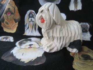 Vintage Riconda Old English Sheepdog Pottery Figurine