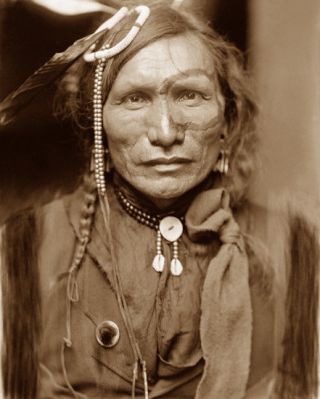 Iron White Man 1898 Sioux Native American Sepia Photo